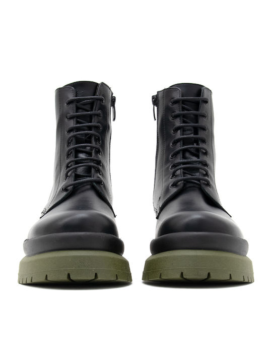 Δερμάτινα Γυναικεία Αρβυλάκια Black/Khaki