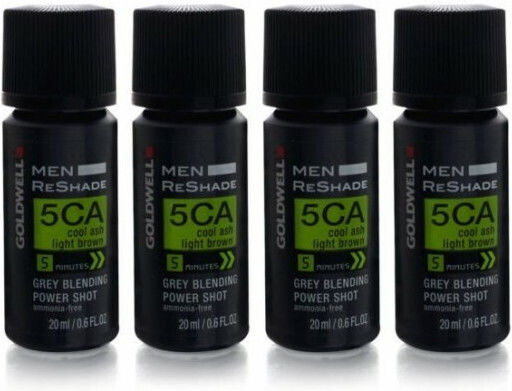 Goldwell Men Reshade Power Shot Προσωρινή Βαφή Μαλλιών Χωρίς Αμμωνία 5CA Cool Ash Mid Brown 4x20ml