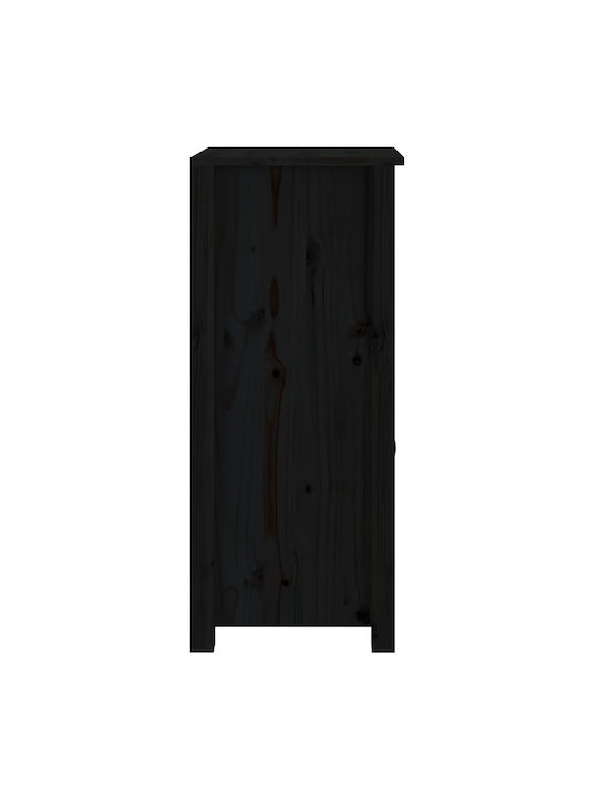 Ντουλάπια Δαπέδου Μαύρο (2τμχ) 40x35x80εκ.