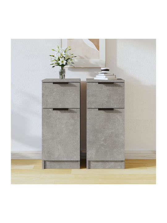 Cabinets Floor Grey 2pcs 30x30x70cm