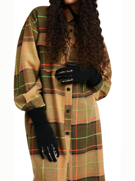 Desigual Animal Patch Μαύρα Γυναικεία Γάντια