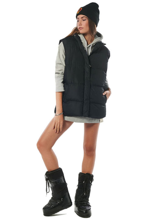 071232 Women's Short Puffer Jacket for Winter Black