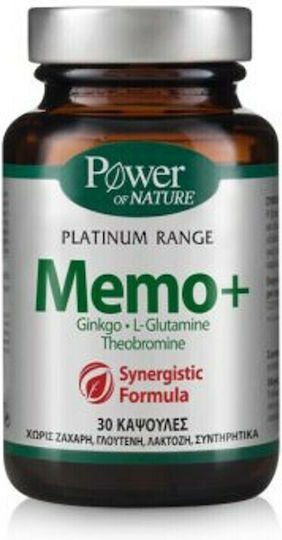 Power Of Nature Platinum Range Memo+ Synergistic Formula Special Food Supplement 30 caps