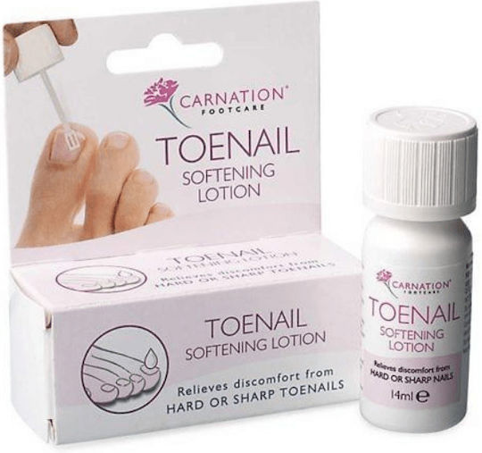 Carnation Toenail Softening Lotion 14ml Nail Hardener with Brush 14ml