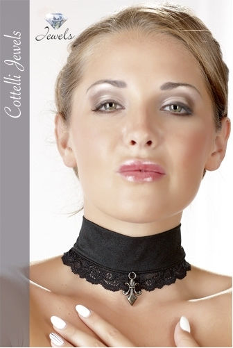 Cottelli Collection Choker with Lace Sexy Choker Black