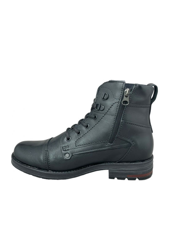 Leather Black Men's Boots Anatomical