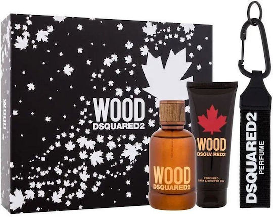 Dsquared2 Wood Pour Homme Herren Set mit Eau de Toilette 3Stück