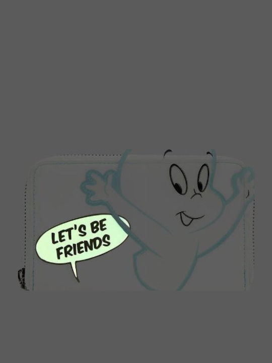 Loungefly Casper Friendly Ghost Детски портфейл с цип Бял