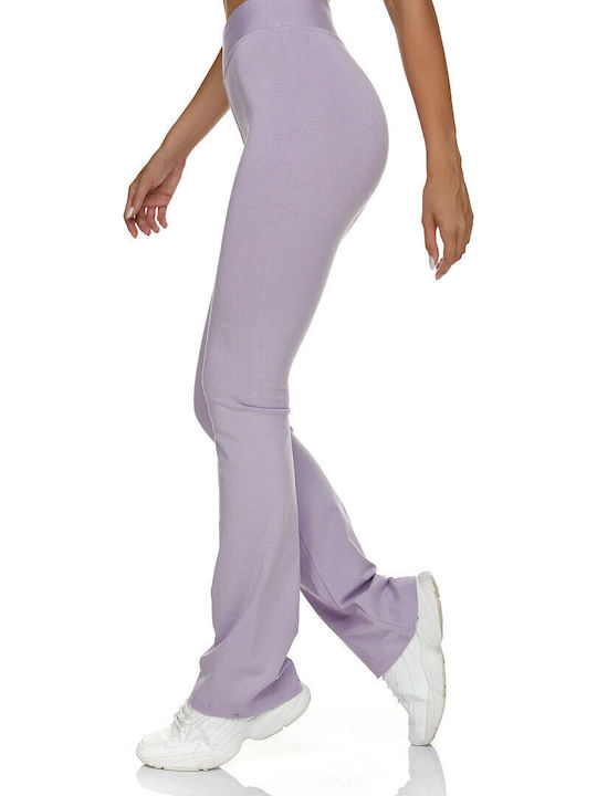 Jazz High Waist Sweatpants Flared Lilac