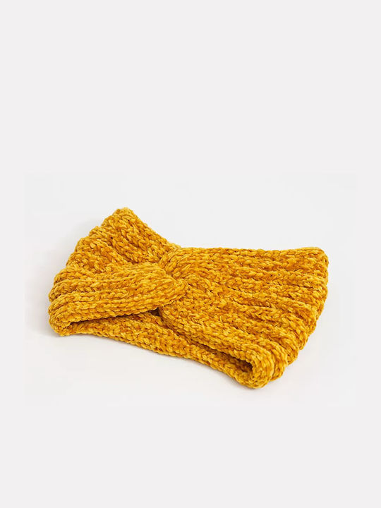 Fragola Frauen Stirnband Gestrickt Mustard