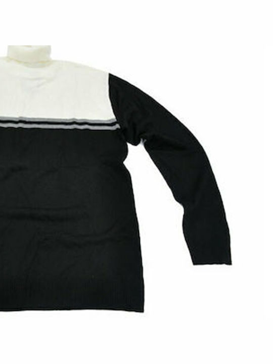 LIMIT 21 KNITTED TURTLENECK 6583 WHITE BLACK