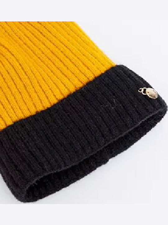 CP-02 Ribbed Beanie Cap Yellow/Black