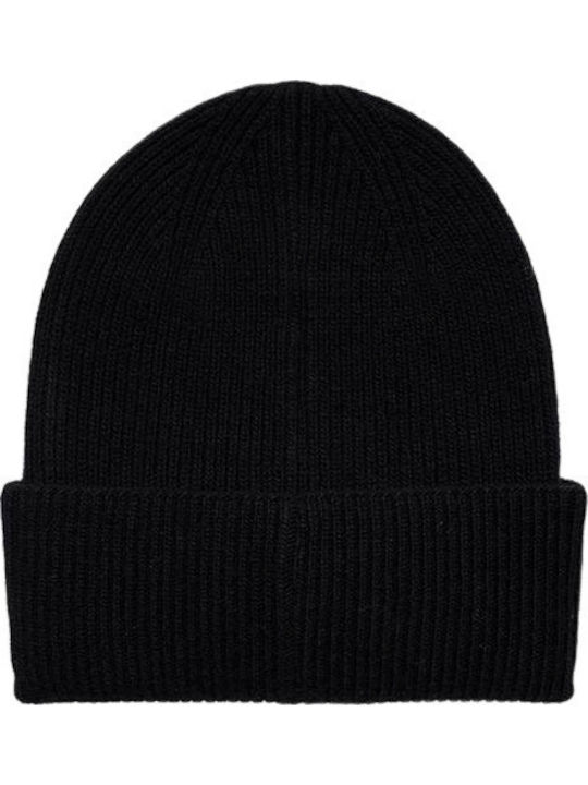 Beanie Unisex Σκούφος Πλεκτός σε Μαύρο χρώμα
