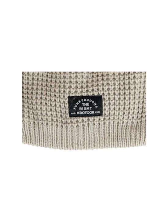 Funky Buddha Beanie Unisex Beanie Knitted in Gray color