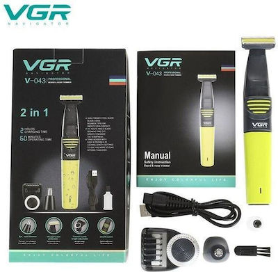 VGR V-043 Mașină de ras electrică Figură Reîncărcabilă