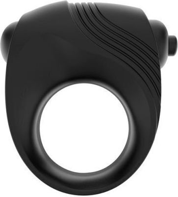 LateToBed Romeri Δονούμενο Δαχτυλίδι Πέους Σιλικόνης Black LT-690
