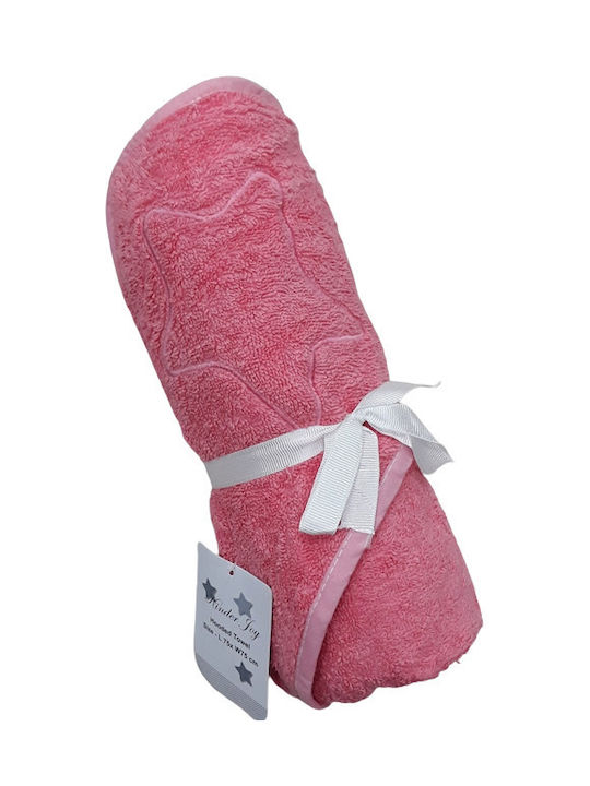 Beboulino Hooded Baby Bath Towel Star Fuchsia 70203450008