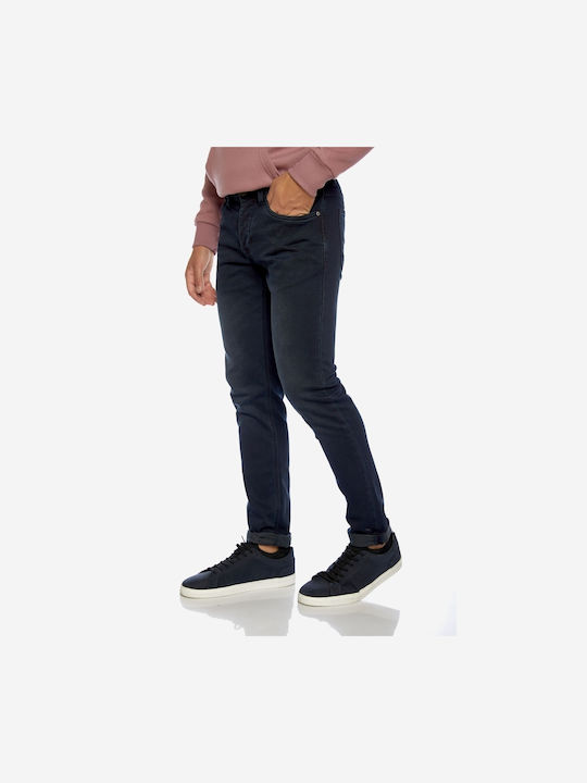 Ανδρικό Παντελόνι Τζιν Ελαστικό Slim Fit Navy Μπλε