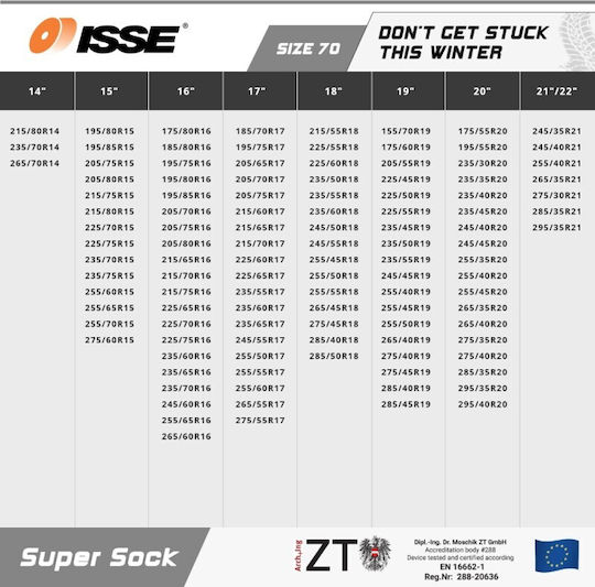 Isse Super 70 Снежни одеяла против хлъзгане 2бр