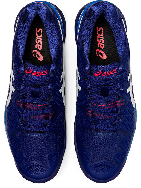 ASICS Gel-Resolution 8 Ανδρικά Παπούτσια Τένις για Όλα τα Γήπεδα Dive Blue / White