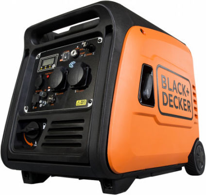 Black & Decker Тиха Генератор Куфар Inverter Бензин (четиритактов) Четиритактов с Миза, Гуми и Максимална Мощност 3.5kVA