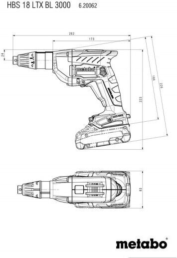 Metabo HBS 18 LTX BL 3000 Κατσαβίδι Γυψοσανίδας Μπαταρίας Solo 18V