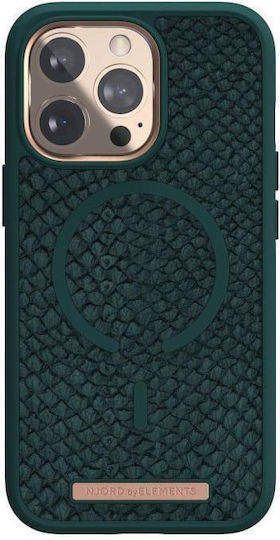 Njord Salmon Leather Back Cover Δερμάτινο 2mm Πράσινο (iPhone 13 Pro)