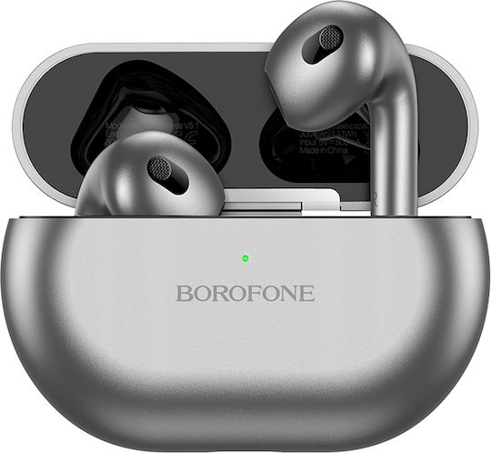 Borofone BW09 Sound Rhyme In-ear Bluetooth Handsfree Ακουστικά με Θήκη Φόρτισης Μαύρα