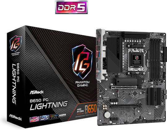 ASRock B650 PG Lightning Motherboard ATX με AMD AM5 Socket 90-MXBK20-A0UAYZ