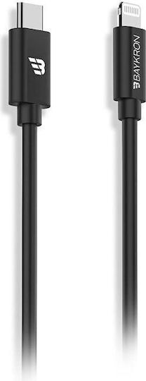 Baykron USB-C to Lightning Cable 20W Μαύρο 1.2m (BKR-SL-C2L-BLK1.2)