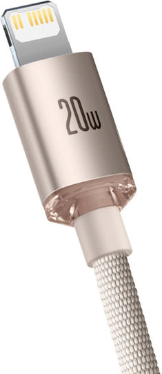 Baseus Crystal Shine Braided USB-C to Lightning Cable 20W Pink 2m (CAJY001404)