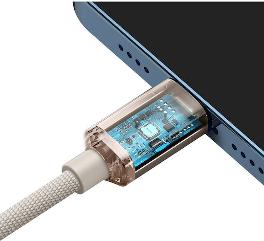 Baseus Crystal Shine Braided USB-C to Lightning Cable 20W Pink 2m (CAJY001404)