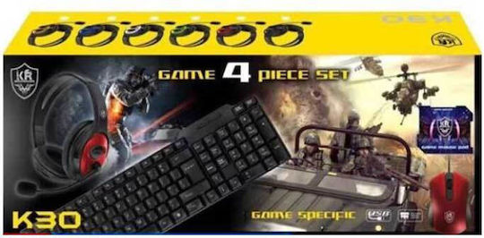 K30 Gaming Mechanical Keyboard with Custom Blue Switches and RGB Lighting English US