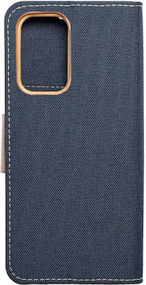 Canvas Fabric Book Navy Blue (Galaxy A33 5G)