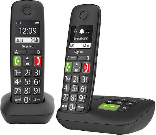 Gigaset E290A Cordless Phone with Greek Menu Black