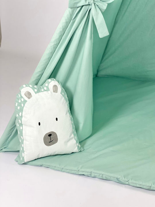 Velvet White Kinderzelt Indisch Polar Bear Grüne