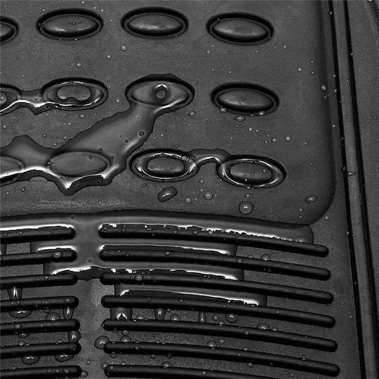 GlobalExpress Set of Front and Rear Mats Universal 4pcs Black