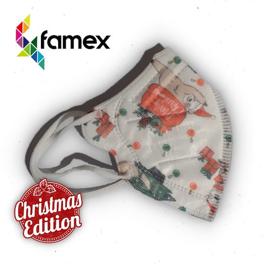 Famex Kids Mask FFP2 NR Protective Mask FFP2 Kids Christmas Edition 10pcs