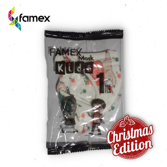 Famex Kids Mask FFP2 NR Protective Mask FFP2 Kids Christmas Edition 10pcs