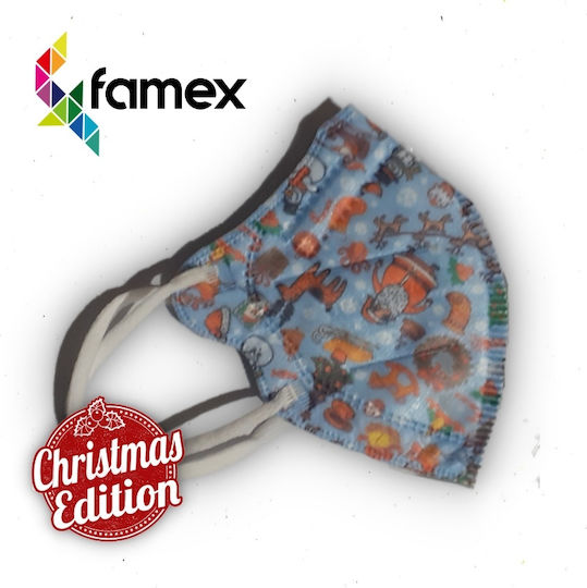 Famex Kids Mask FFP2 NR Protective Mask FFP2 Kids Christmas Edition 10pcs