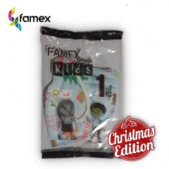 Famex Kids Mask FFP2 NR Protective Mask FFP2 Kids Christmas Edition 10pcs