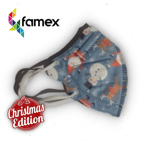 Famex Kids Mask FFP2 NR Protective Mask FFP2 Kids Christmas Edition 10pcs