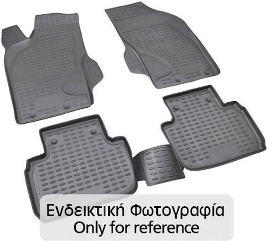 Novline Set of Front and Rear Mats 4pcs Tray Type for Toyota Camry 2006+ Gray