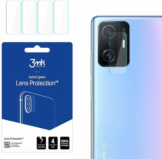 3MK Flexible Lens 4pcs Camera Protection Tempered Glass Transparent for the Xiaomi 11T / 11T Pro