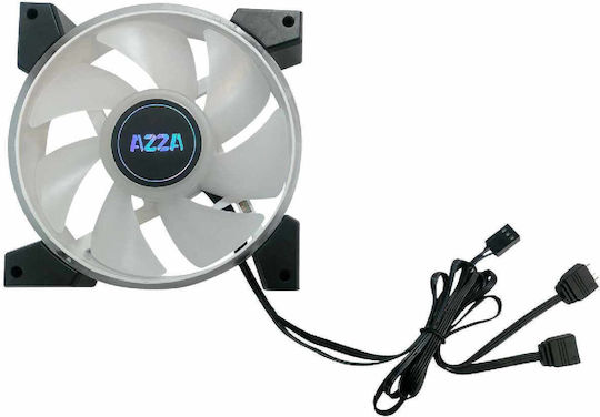 Azza Hurricane II Digital Вентилатор за Кутия 120мм (1800 оборота / 43.06cfm) с RGB Осветление и Свързване 4-изводна ШИМ 4бр