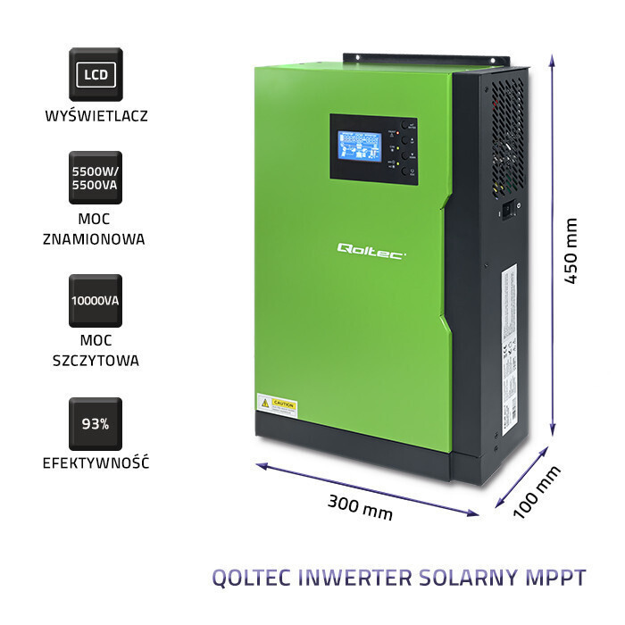 Qoltec Hybrid Off-Grid Inverter Τροποποιημένου Ημιτόνου 5500W 48V ...