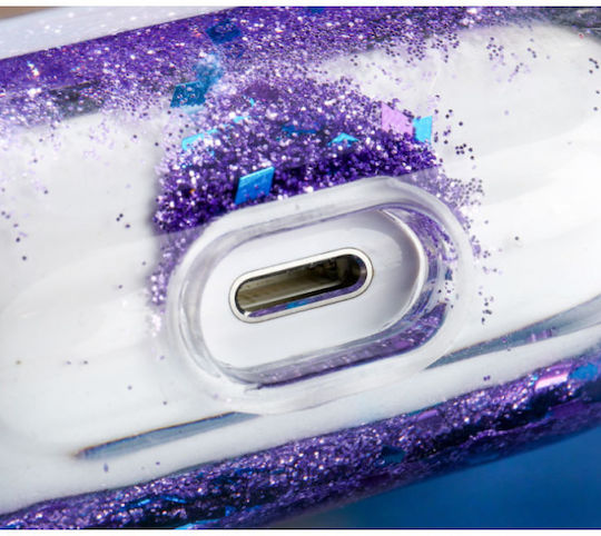Liquid Glitter Θήκη Πλαστική σε Χρυσό χρώμα για Apple AirPods Pro