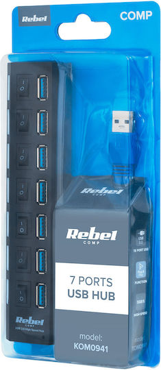 Quer Hub 7 Θυρών USB 3.0 με σύνδεση USB-A