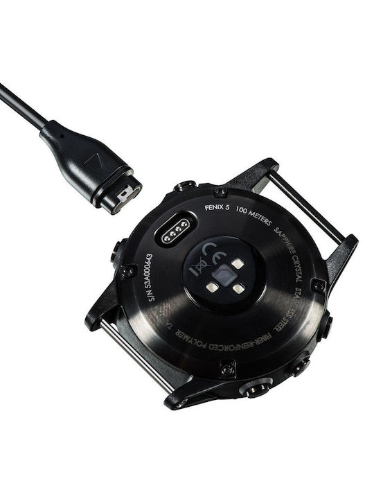 Tactical USB-C Charging and Data Cable Φορτιστής για Garmin Fenix 6 Μαύρος