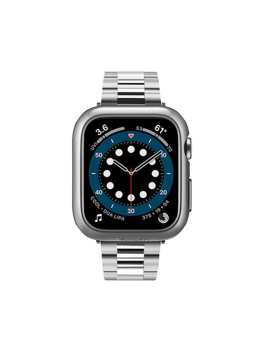 Spigen Thin Fit Plastic Case in Silver color for Apple Watch 44mm